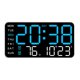 thumbnail image 4 of Reloj despertador digital con 5 niveles de brillo ajustables, pantalla grande, reloj de pared LED digital Luz azul, 4 of 9