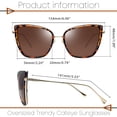thumbnail image 4 of Gafas de sol Joopin Cateye negras y leopardadas UV400 para mujer, 4 of 7