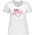 thumbnail image 3 of Inktastic Love in Red and Pink with Heart Women's Plus Size T-Shirt, 3 of 5