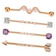 thumbnail image 3 of 4 Piezas Pendientes de Barra Industrial Sunnimix Acero Inoxidable 38 mm Joyería de Piercing Corporal, 3 of 8