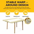 thumbnail image 4 of Yellow Daisy Table Cloths for 5 Foot Rectangle Tables, Spring Summer Pastoral Garden Floral Blossom Patio Waterproof Elastic Fitted Tablecloths, Washable Rectangular Table Cover for Camping, 4 of 8