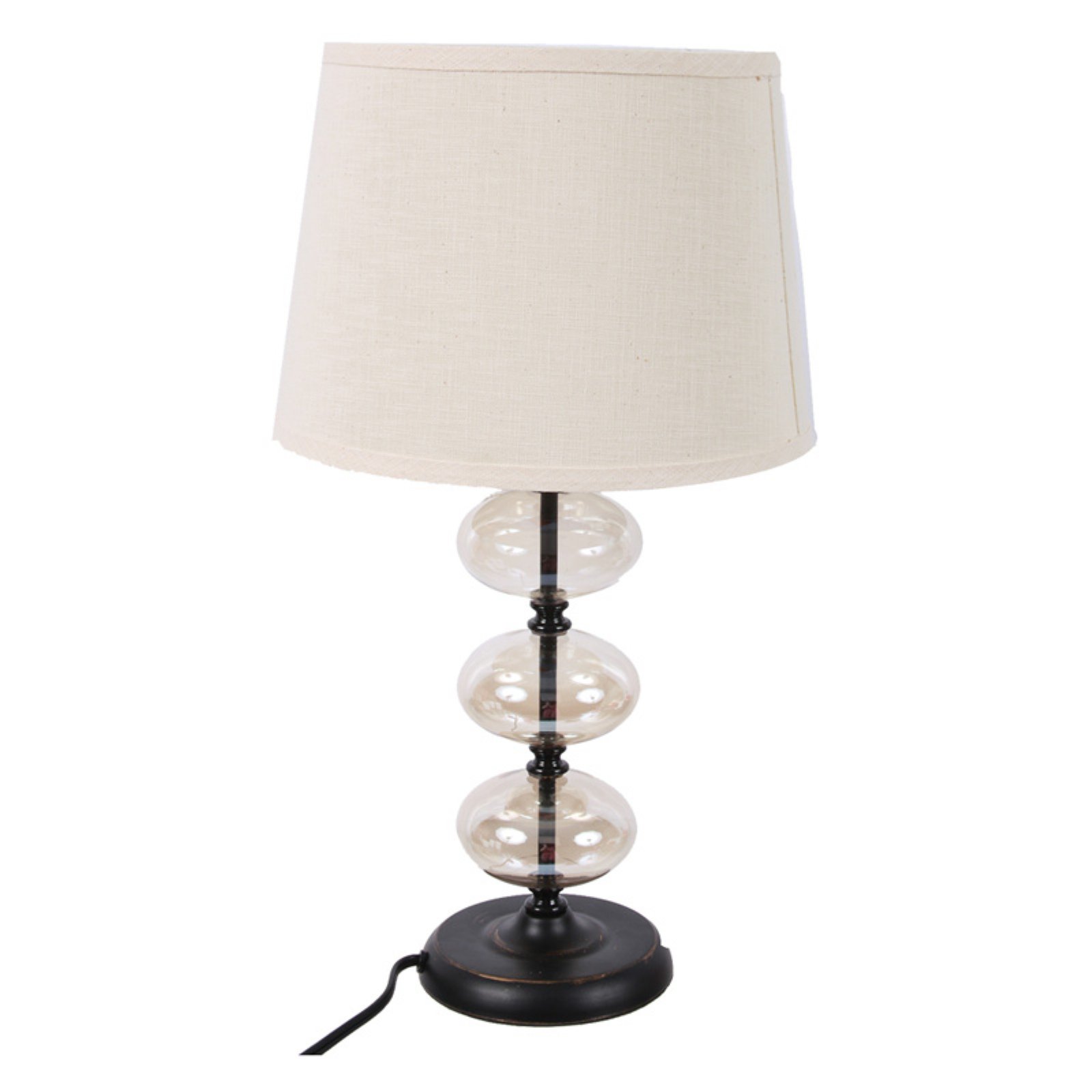 Dennis East International 3 Orb Black and Copper Lamp