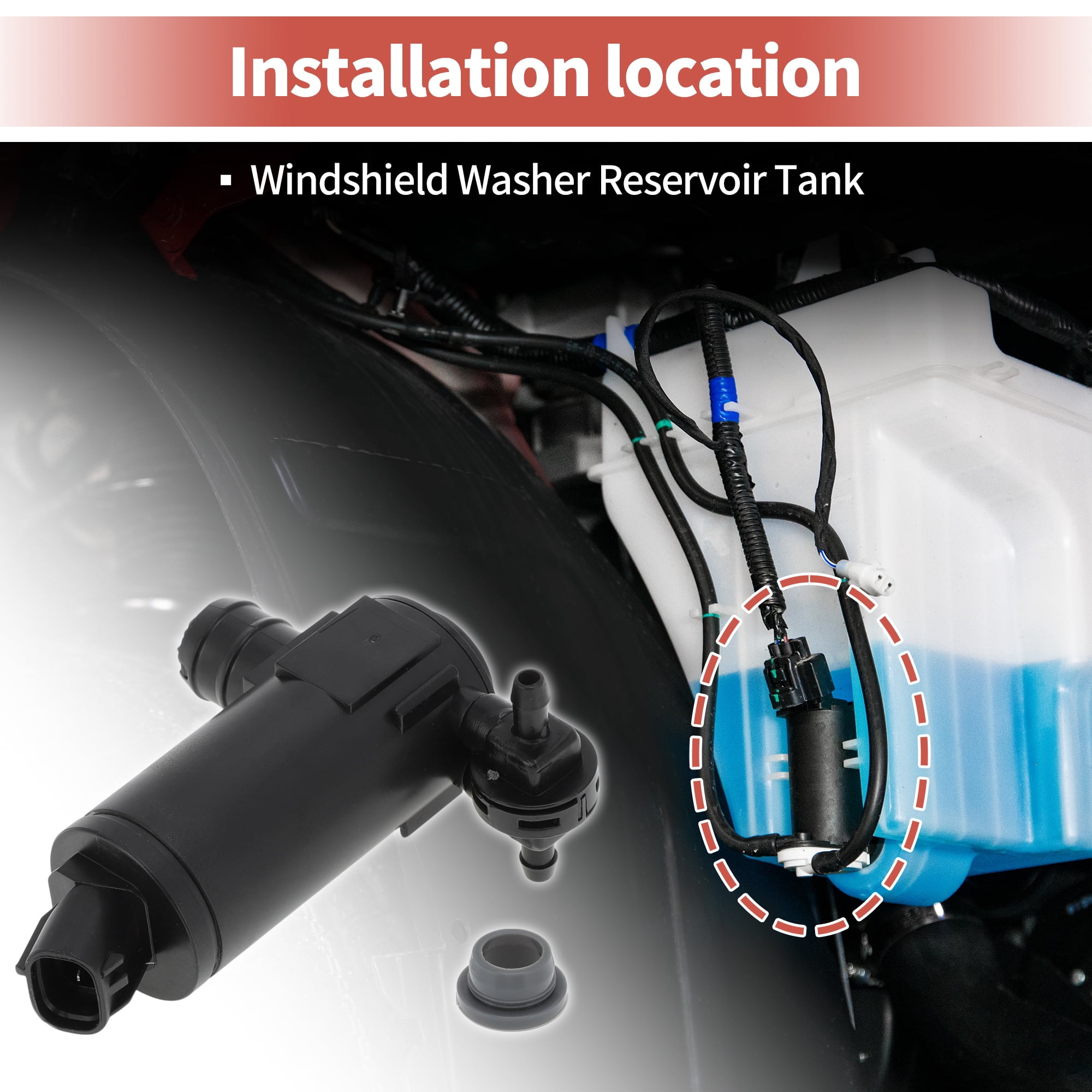 Unique Bargains No.76806TLAC01 Windshield Washer Pump for Honda CR-V Models 2017-2020