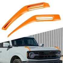 Engine Hood Hinge Cover for Ford Bronco 2021 2022 2023 2024 Front Hood Trail Sight Trim Cover Hood Side Release Handles Decoration Bezels Trim ABS Bright Orange Decor 1 Pair