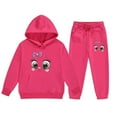 thumbnail image 4 of Byoo Toddler Girls Outfits Set Long Sleeved Hoodie Sweatshirt Sweatpants Set 2pc Active Comfy Kids Sweatsuit Set, 4 of 4