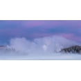 thumbnail image 2 of The Yellowstone Collection 24x14 Black Ornate Wood Framed with Double Matting Museum Art Print Titled - Winter Dawn, Upper Geyser Basin, Yellowstone National Park, 2 of 4