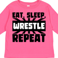 thumbnail image 4 of Inktastic Eat, Sleep, Wrestle, Repeat Boys or Girls Long Sleeve Toddler T-Shirt, 4 of 5