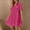 Hot Pink, variant on TMOYZQ Dresses for Women Short Sleeve Babydoll Mini Dress Cover Up Button Down Flowy Beach Sundress