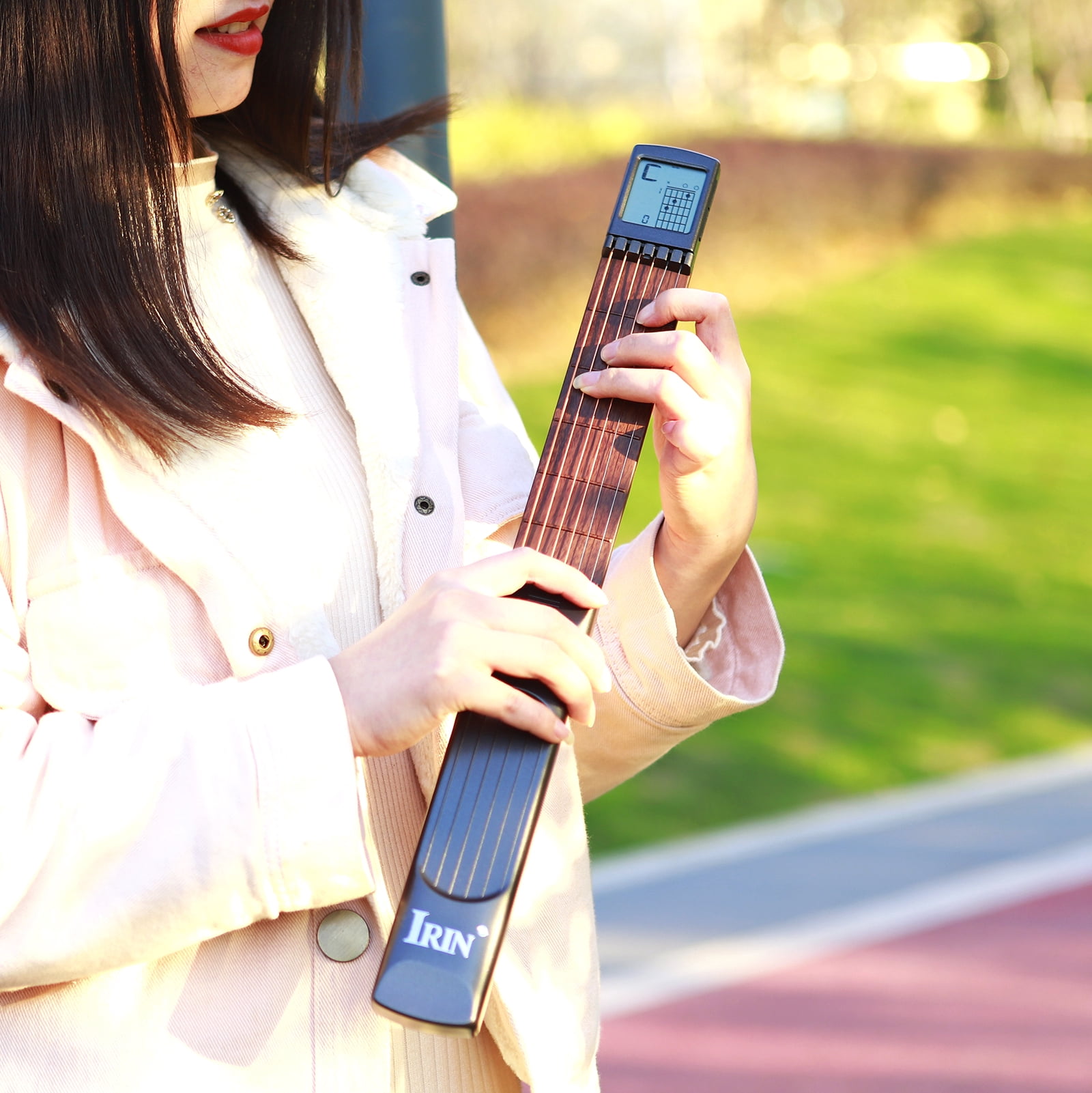 Chord Trainer,With Name Chart Fret Portable Tool Display Screen Players 6 Fret Portable Tool With Name Portable Tool With Name Chart Display Pocket 6 Fret Rusuo Mewmewcat Pocket Pocket Buzhi