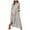N01-Grey, variant on NAFUU Womens Dresses V Neck Long Sleeve Maxi Dress Empire Waist Flowy Long Dress Solid Color Vintage Casual Sundress With Pockets Comfort Legging