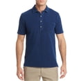 thumbnail image 1 of Oobe Brand Mens Textured Regular Fit Polo Shirt, Blue, Small, 1 of 1