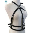 thumbnail image 6 of Deago Punk Leather Harness Bra Body Chain Sexy Waist Chains Nightclub Prom Body Chains Fashion Belly Belts Body for Women Black, 6 of 9