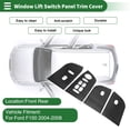 thumbnail image 2 of Cubierta del panel del interruptor de elevación de la ventana Unique Bargains para Ford F150 2004 2008 Delante y Detrás Etiqueta del botón de control de la ventana del automóvil Fibra de carbono negra, 2 of 6