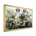 thumbnail image 2 of Designart "Koala Observing from Watercolor Tree III" Animals Framed Wall Art Decor - Modern Farmhouse Grey Koala Living Room Framed Canvas Art, 2 of 6