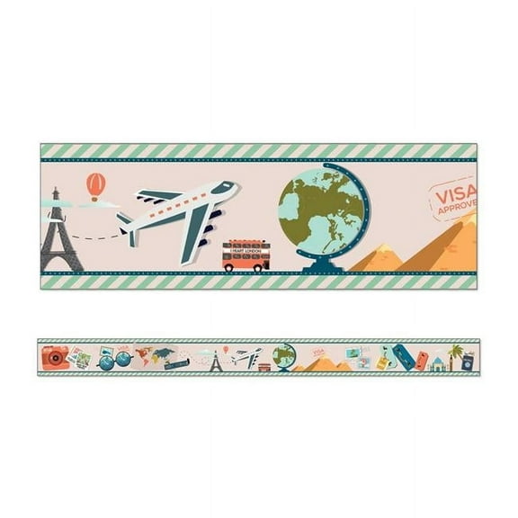 Carson Dellosa Education Let's Explore Straight Border, 36 Feet Per Pack, 6 Packs