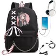thumbnail image 3 of Sweet Anime Girl Print Backpack With USB Charging, Lightweight Backpack For Travel Hiking Camping, School Bag, 3 of 5