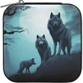 thumbnail image 2 of Wolf Travel Jewelry Case PU Leather Mini Jewelry Travel Case Portable Travel Jewellery Ring Organizer for Womens Rings Earrings Necklaces Bracelets Women Gifts, 2 of 7