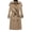 Khaki, variant on comerut Women Coat Autumn Winter Belted Turn-down Collar Elegant Solid Color Dual Pocket Long Sleeves Thick Warm Mid-long Office Ladies Female Jacket Outwear
