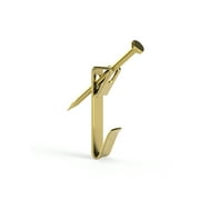 Ook Picture Hangers, 30 lbs, Steel Picture Hooks, Brass, Gold, 40 pack