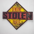 thumbnail image 2 of American Art Decor Genuine Stole Parts Embossed Metal Sign, Red - 13.5” H x 18.25” L x 0.5” D, 2 of 6