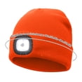 thumbnail image 4 of Gorra recargable USB con luz 4 LED Beanie Hat Regalos para papá (naranja), 4 of 9