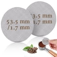thumbnail image 1 of Ounissouiy Filtros de café sinterizados para café expreso, 2 piezas, fáciles de limpiar, versátiles, de acero inoxidable Premium Juegos de servir café y té 53.5 mm., 1 of 6