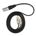 thumbnail image 2 of Cable divisor de audio para altavoz Shopsuntek XLR de 3 pines macho a 2 RCA macho 0.3M, 2 of 7