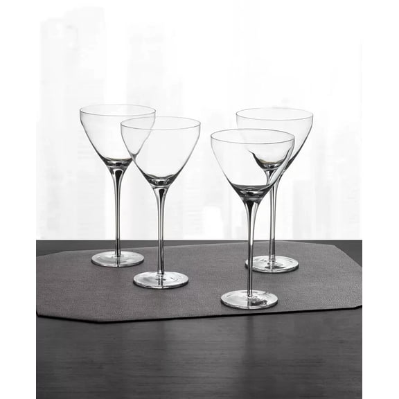 Hotel Collection Black Stem Martini Glasses, Set of 4 NEW!!!!!