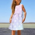 thumbnail image 2 of LUOGENLI Dresses For Girls 7-8 Years Old Fancy Girls Fashion Cute Spring And Summer Printed Round Neck Sleeveless Casual Dress Graduation Dresses For Girls 13-14 Girls Dresses Size 6T 7-8, 2 of 5