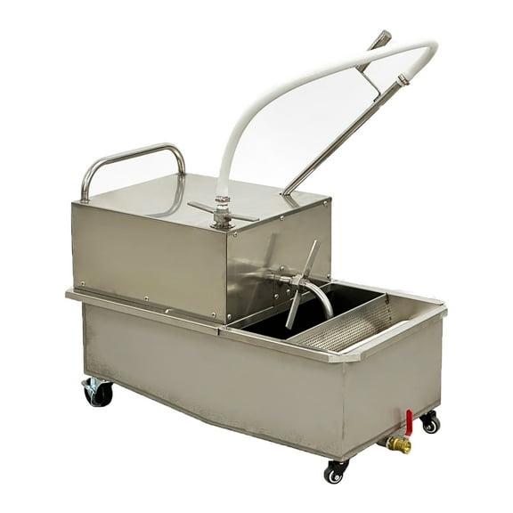 31 in. Commercial Mobile Fryer Oil Filter 55 lbs