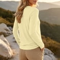 thumbnail image 5 of Women's Long Sleeve Shirts Crew Neck Comfort Lightweight Casual Tops Solid Basic Tee Loose Fit Winter Fashion Outfits, 5 of 10