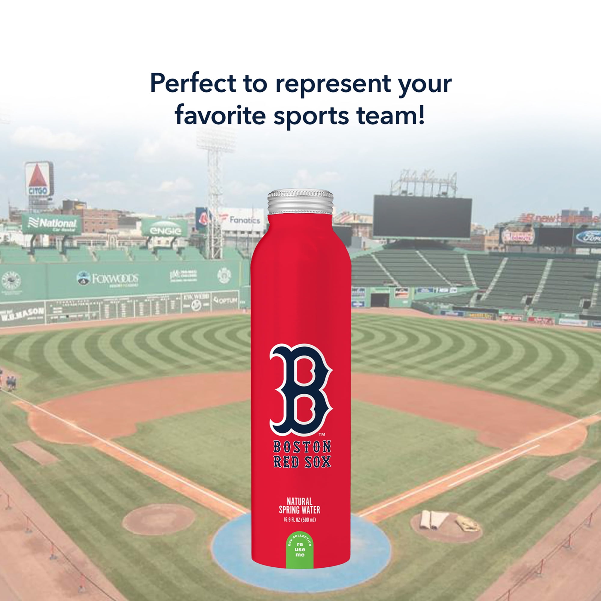 Sports Water Boston Red Sox Aluminum, Bottled Spring Water, 12 X 16.9 oz
