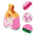 thumbnail image 3 of Unique Bargains 1 Pc Knitted Wrist Bag Flower Letter Gift Bag Pink Yellow, 3 of 5