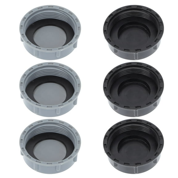 6 Pcs Cap for Pipe Bucket Lid Sewer Plug Drain Pipe Plug 5.5X5.5CM Black