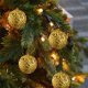 thumbnail image 5 of Bolas Navideñas Doradas Huecas - Juego de 6 Adornos de Plástico En Dorado, Blanco, Rojo y Caqui - Adornos Navideños de 6 Cm con Presillas para Colgar, 5 of 6