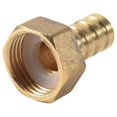 thumbnail image 3 of Gold Brass Fitting 10mm Hose Barb 1/2" NPT Female Thread Straight Connector, 3 of 5