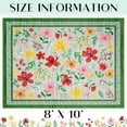 thumbnail image 6 of BLEUM CADE 8x10 Area Rug, Floral Rugs for Living Room, Lightweight Non Slip Washable Rug, Indoor Low Pile & Non-Shedding Vintage Rugs Carpet for Bedroom, Living Room, Dining Room, Green, 6 of 7