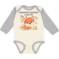 thumbnail image 3 of Inktastic Grandma and Grandpa Love Me Little Fox Boys or Girls Long Sleeve Baby Bodysuit, 3 of 5