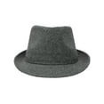 thumbnail image 2 of Indiana Men's Adult Deluxe Structured Fedora Hat, 3435_Charcoal Grey, 2 of 4