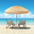 thumbnail image 5 of Yescom 10’ Blue/White Hexagon Tilting Cantilever Patio Umbrella, 5 of 5