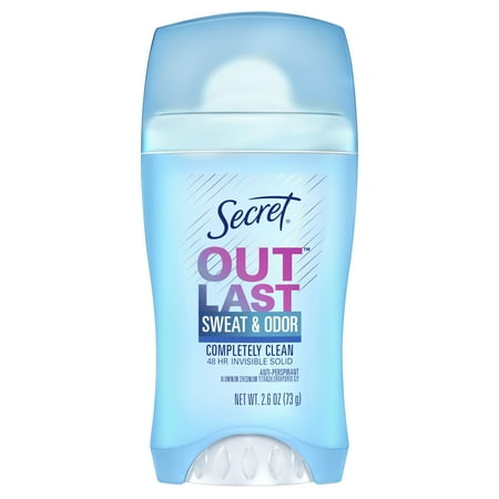 Secret Outlast Invisible Solid Antiperspirant Deodorant for Women, Completely Clean, 2.6 (Best Antiperspirant Deodorant For Men)