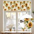thumbnail image 7 of Vintage Sunflower Valances for Windows, 60 x 18in, Watercolor Flowers Retro Farmhouse Rod Pocket Kitchen Valance Curtain Light Filtering Window Treatments for Living Room Bedroom, 1 Panel, 7 of 7