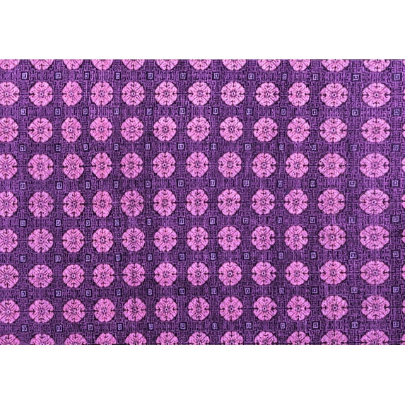 Ahgly Company Indoor Rectangle Abstract Purple Modern Area Rugs, 7' x 9'