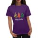 thumbnail image 1 of Puntoco Blusa informal de cuello redondo con estampado navideño para mujer, 1 of 4