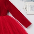 thumbnail image 6 of IDOPIP Toddler Baby Girls Velvet Tutu Tulle Dress Long Sleeve Xmas Wedding Party Fall Winter Dress, 6 of 9
