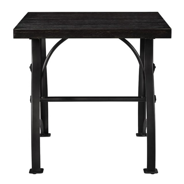 Pulaski Table d'Extrémité en Bois et Métal Tiburon en Brun