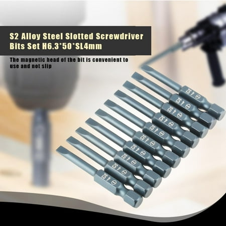 

LYUMO Screwdrivers Bit 50mm Slotted Screwdrivers Bit For Air Screwdrivers Electric Drills