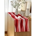 thumbnail image 5 of Table Runner 72 Inches Long for Kitchen Dining, Red Striped Dresser Scarf Farmhouse, Dining Table Decorations for Wedding/Parties, Modern Gradient Geometric Ripple Stripes 13 x 72 In, 5 of 9