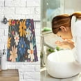 thumbnail image 7 of Yayeee 2 Pack Hand Towels for Bathroom 100% Cotton 16" x 28" Soft Absorbent Kitchen Towel, Bright Colorful Flowers Pattern, 7 of 7
