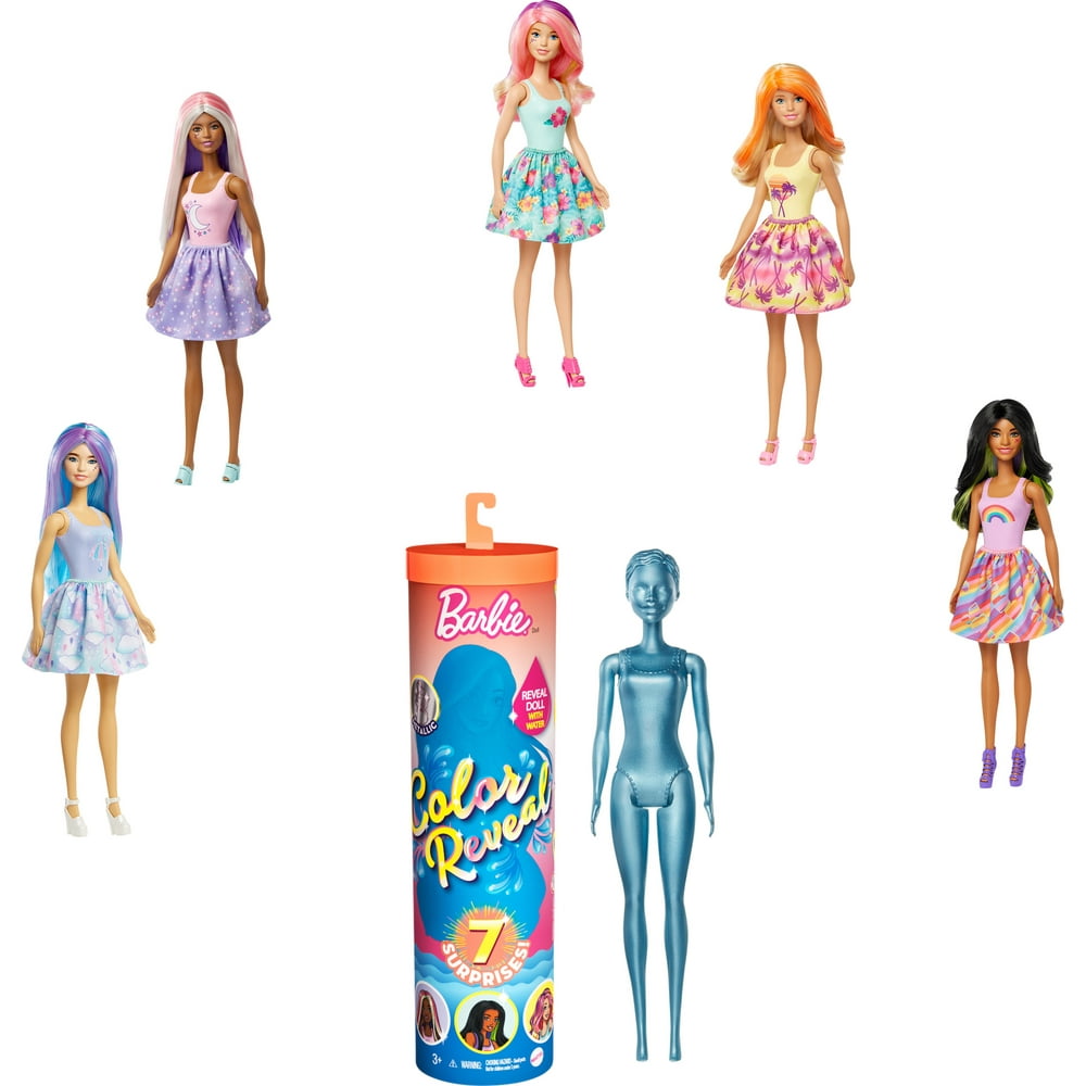Barbie Color Reveal Doll With 7 Surprises (Styles May Vary) - Walmart ...
